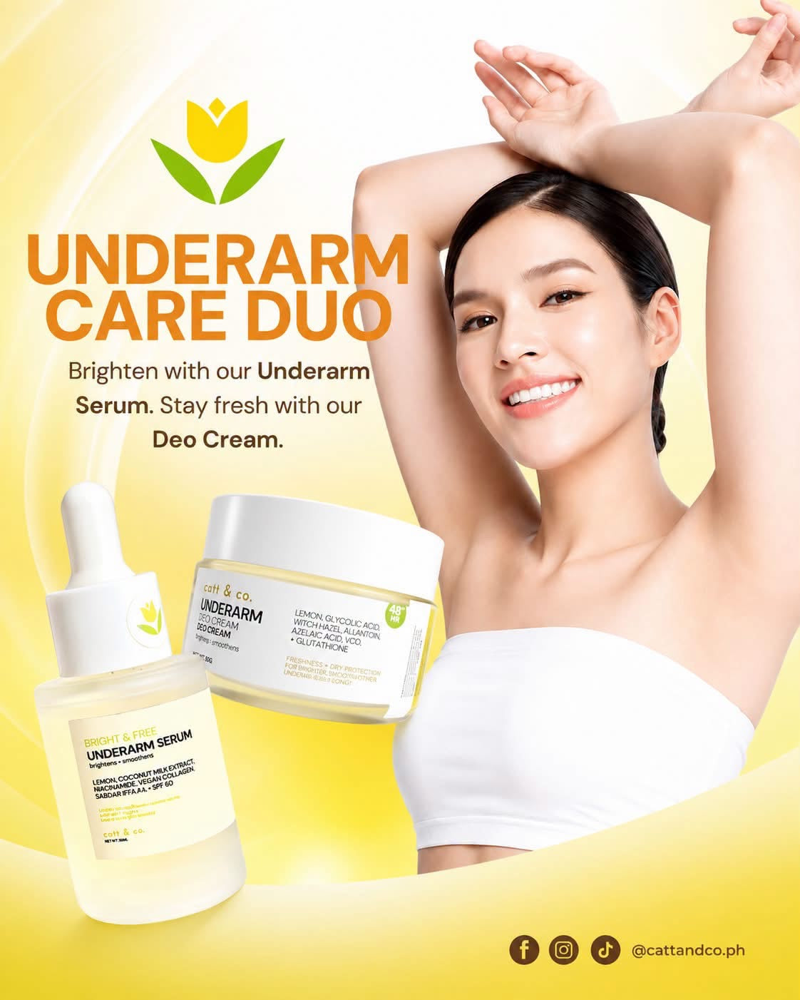 Catt & Co Bright & Free Underarm Cream 30g