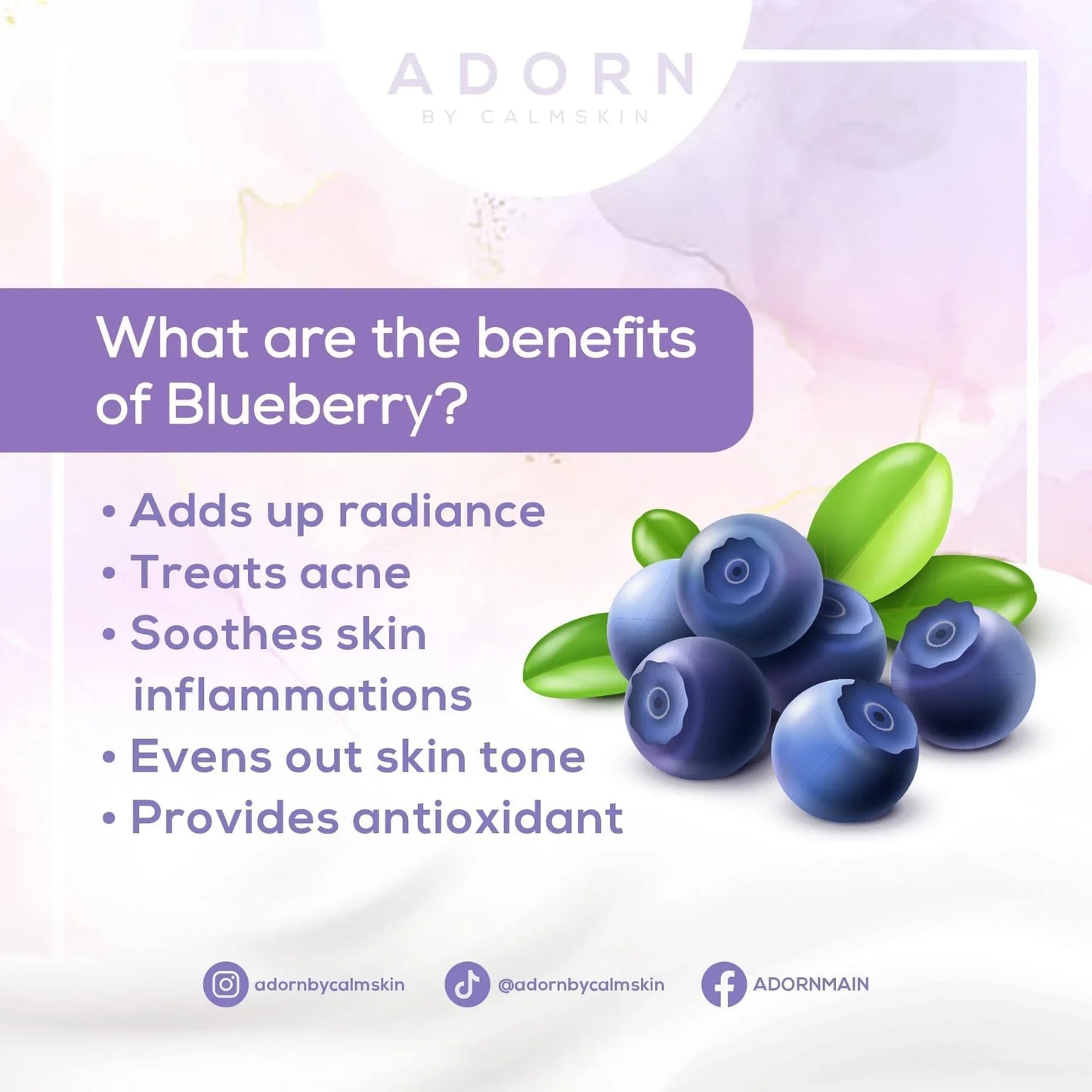 ADORN Blueberry Whipped Scrub by Calmskin 250ml - Astrid & Rose