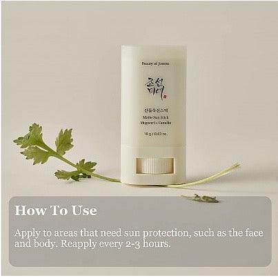Beauty of Joseon Matte Sun Stick: Mugwort + Camilia - Astrid & Rose