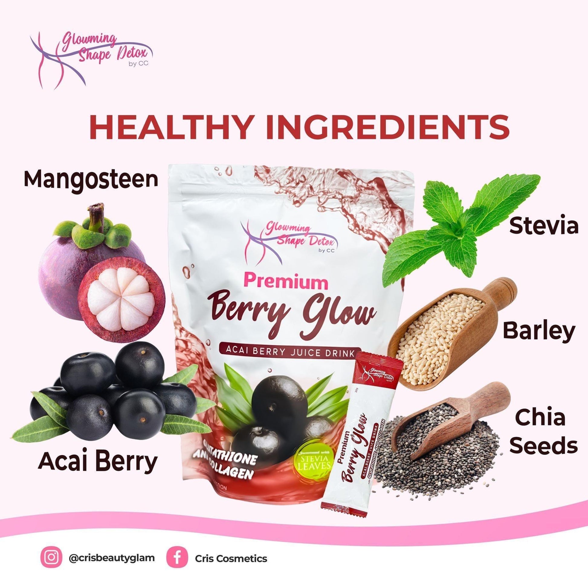 Berry Glow Acai Berry Glowming Shape Detox - Astrid & Rose