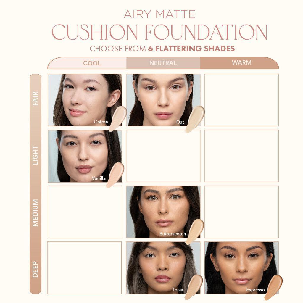 blk cosmetics Airy Matte Cushion Foundation SPF15 5% Niacinamide - Astrid & Rose