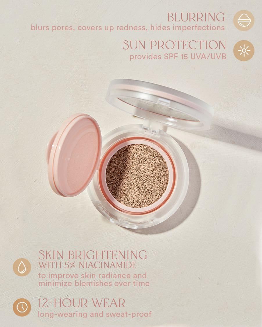 blk cosmetics Airy Matte Cushion Foundation SPF15 5% Niacinamide - Astrid & Rose