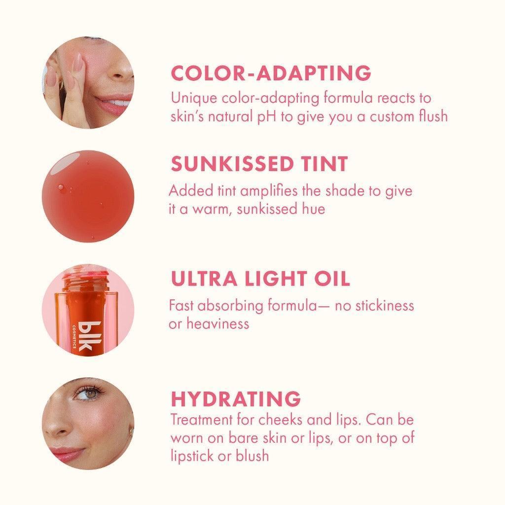 blk cosmetics Fresh Color Adapting Lip and Cheek Oil Sunkissed - Astrid & Rose