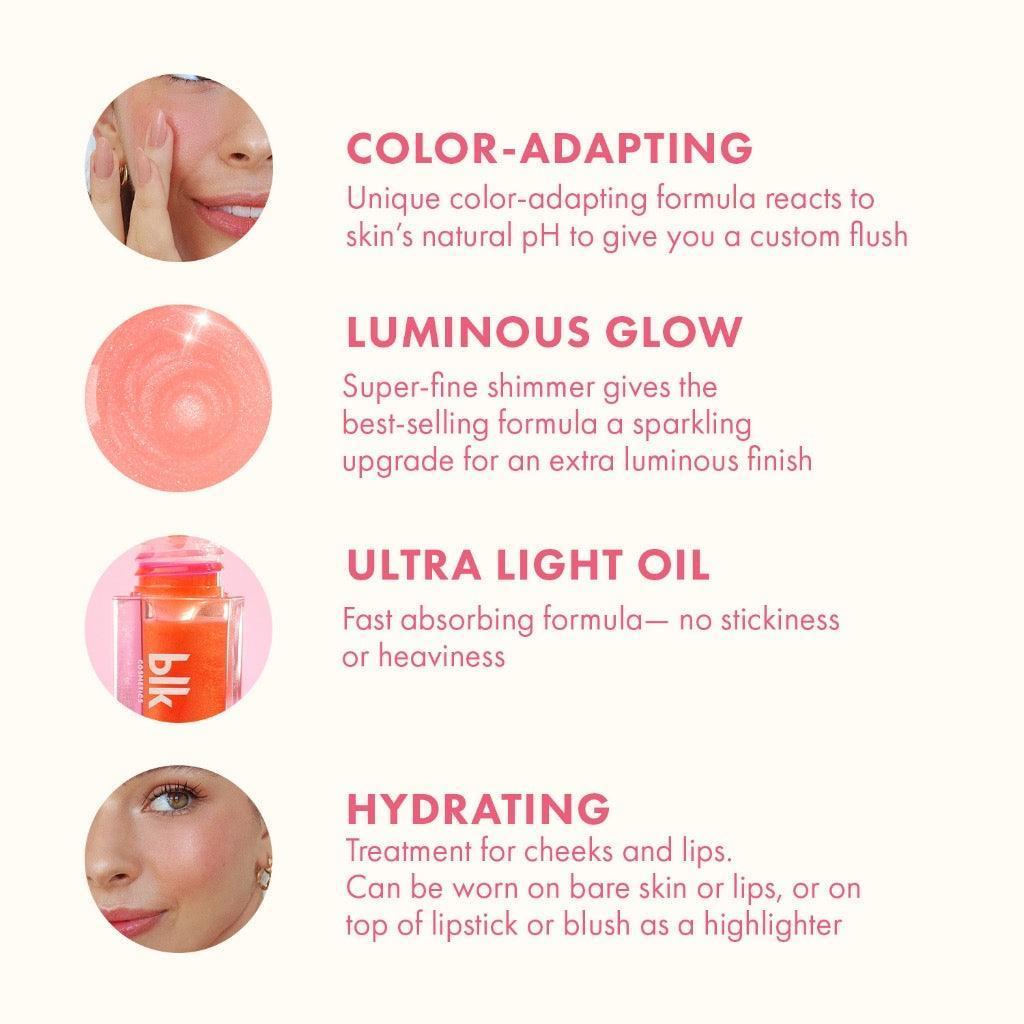blk cosmetics Fresh Color Adapting Lip and Cheek Oil with Shimmer - Astrid & Rose