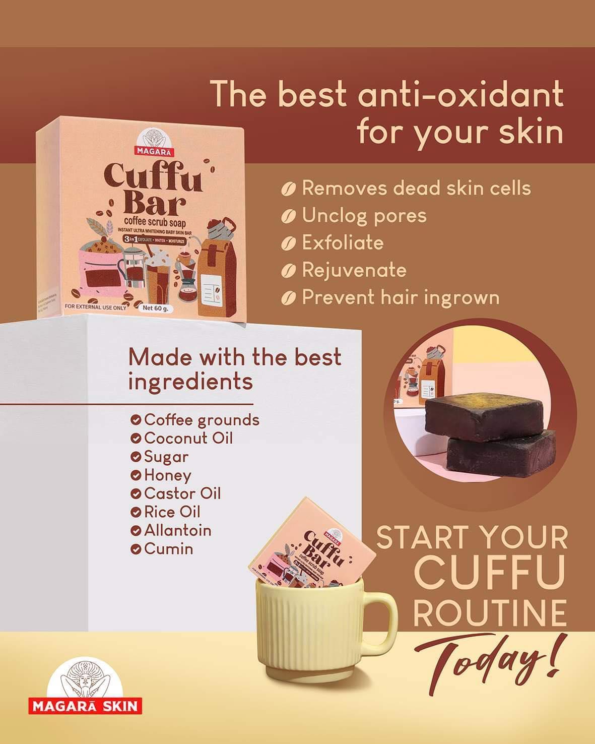 Cuffu Bar 3in1 Coffee Scrub Soap by Magarā Skin - Astrid & Rose