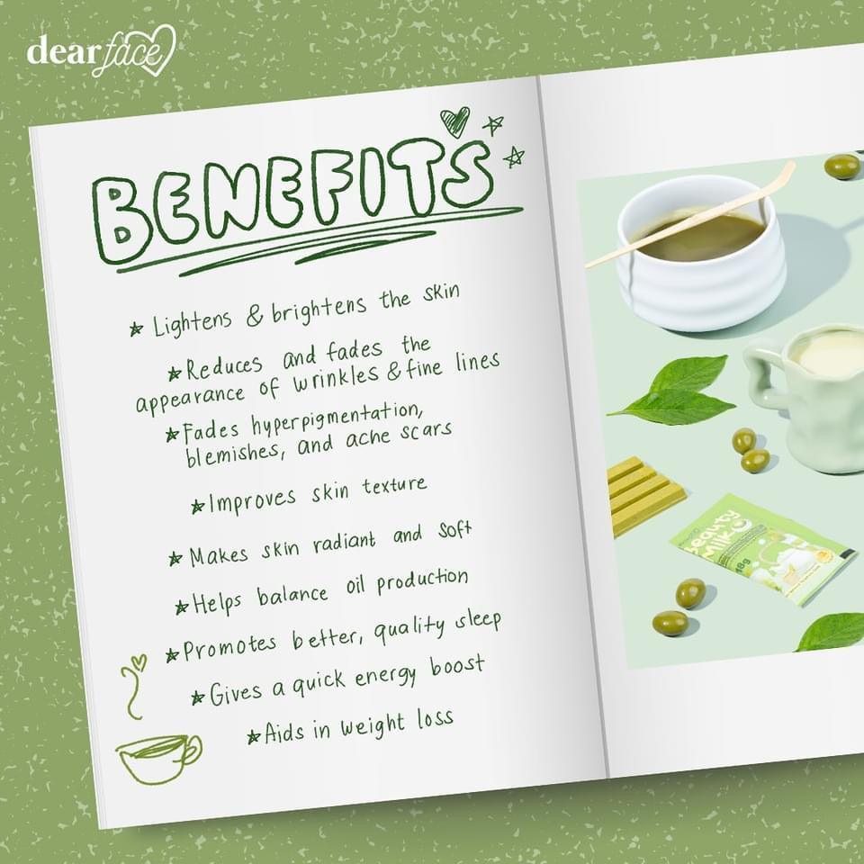 Dear Face Beauty Milk Premium Japanese Matcha Latte Drink - Astrid & Rose