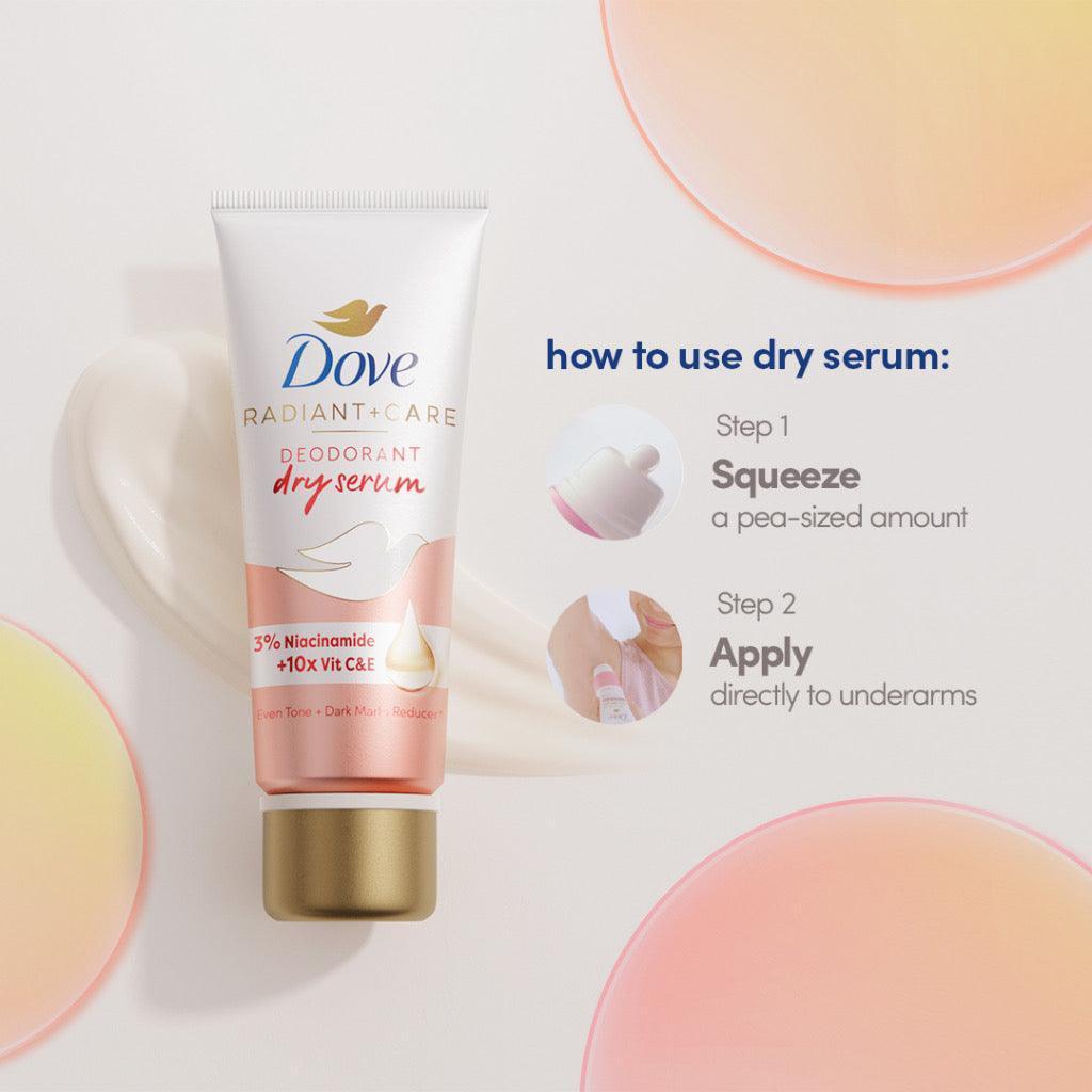 Dove Radiant + Care Deodorant Dry Serum 3% Niacinamide 10x Vitamin C&E - Astrid & Rose