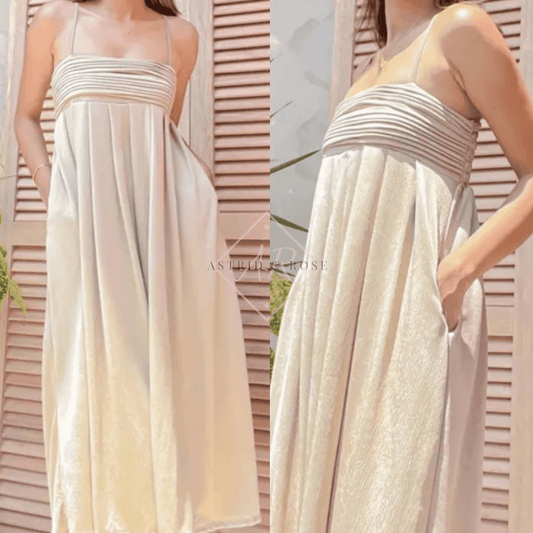 Dress - Ava in White - Astrid & Rose