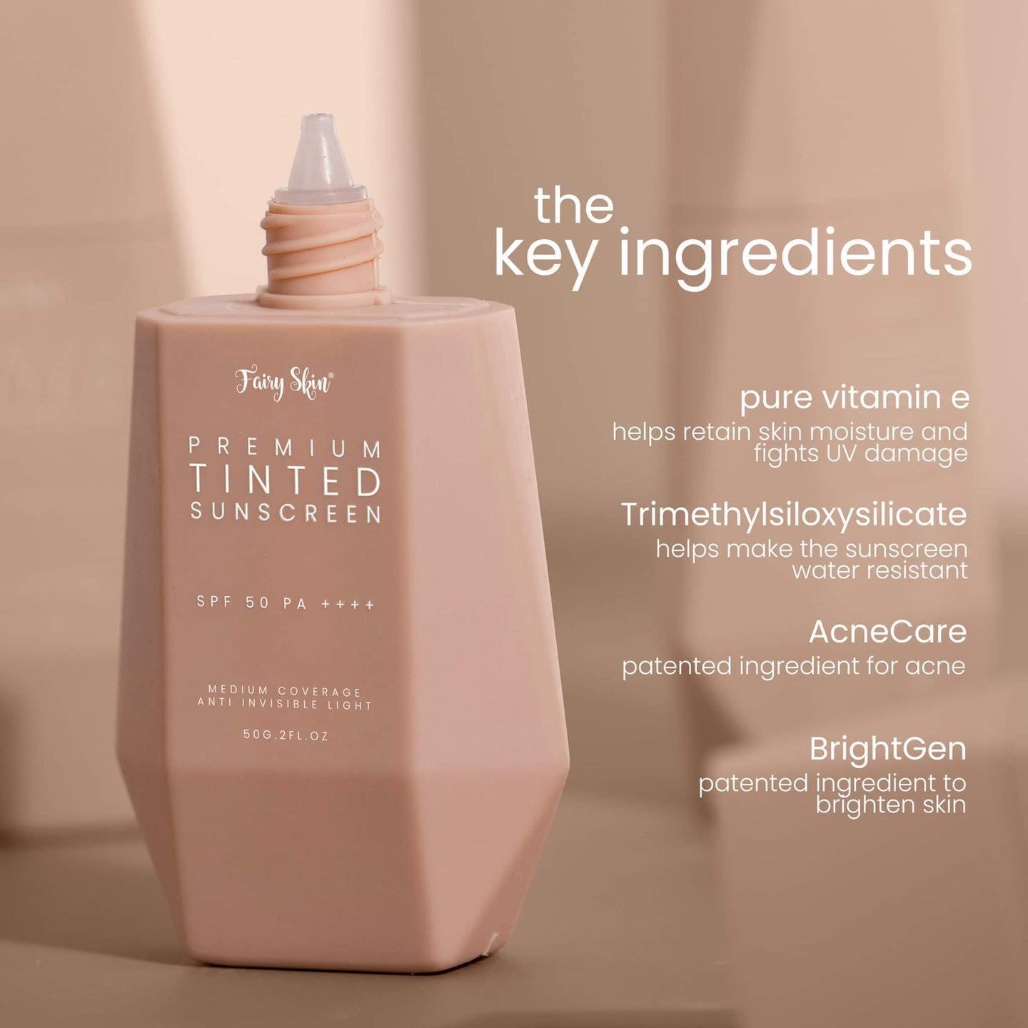 Fairy Skin Premium Tinted Sunscreen SPF50 PA++++ - Astrid & Rose