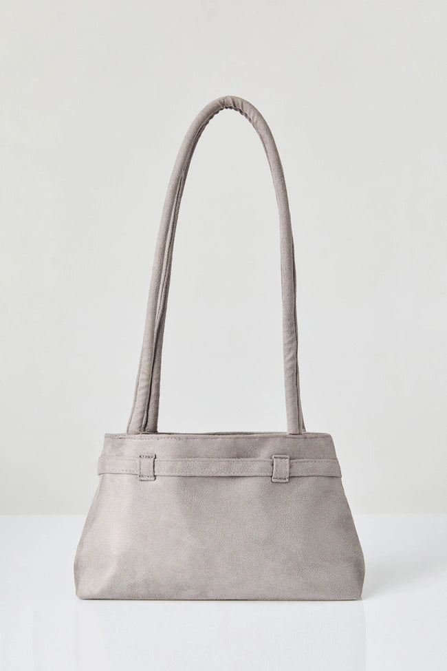 Gentlewoman Ballerina Suede Bag in Grey - Astrid & Rose