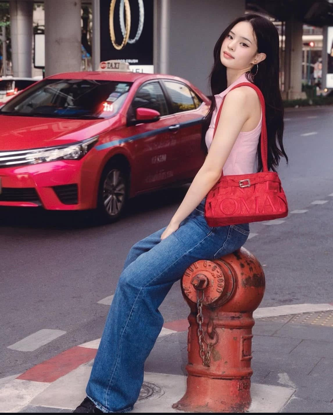 Gentlewoman Ballerina Suede Bag in Red - Astrid & Rose