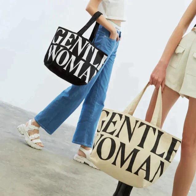 Gentlewoman Canvas Tote Bag - Astrid & Rose