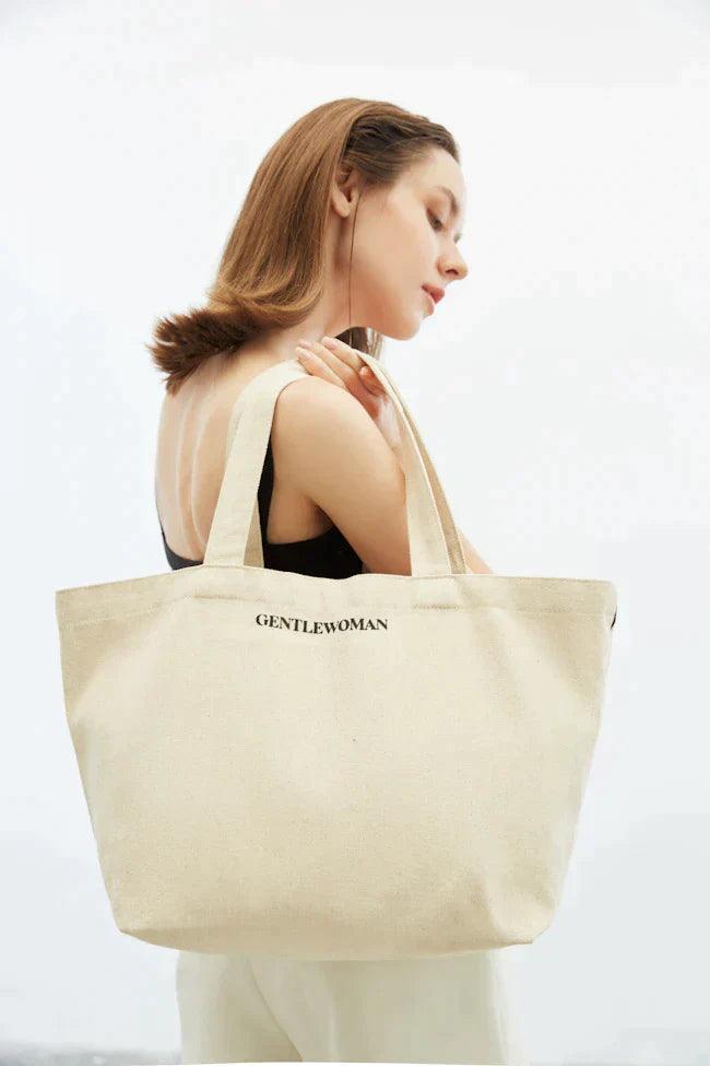 Gentlewoman Canvas Tote Bag - Astrid & Rose
