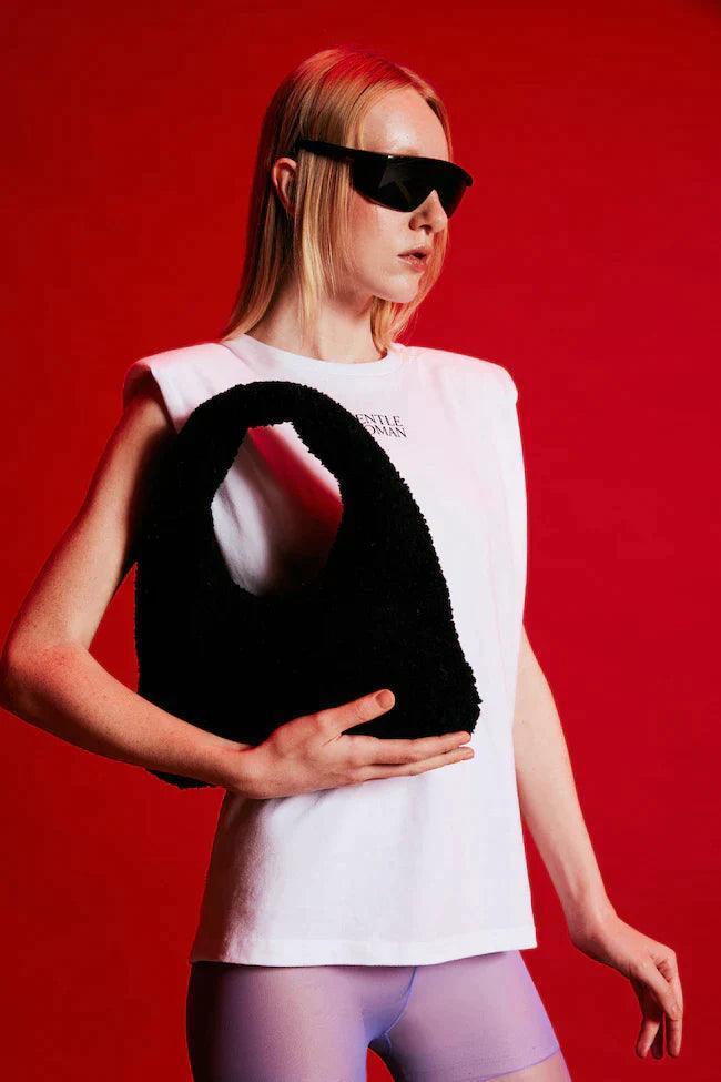 Gentlewoman Cushy Shoulder Bag in Black - Astrid & Rose