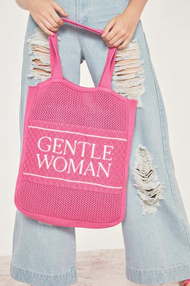 Gentlewoman Knit Shopper Tote Bag in Green - Astrid & Rose