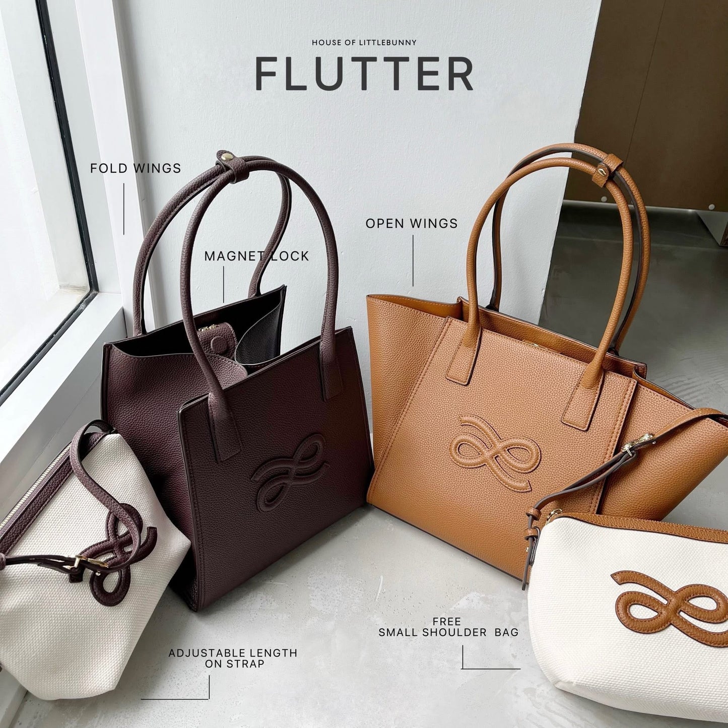 House of Little Bunny Flutter Tote (PREORDER ETA in UAE: 1st week of August) - Astrid & Rose