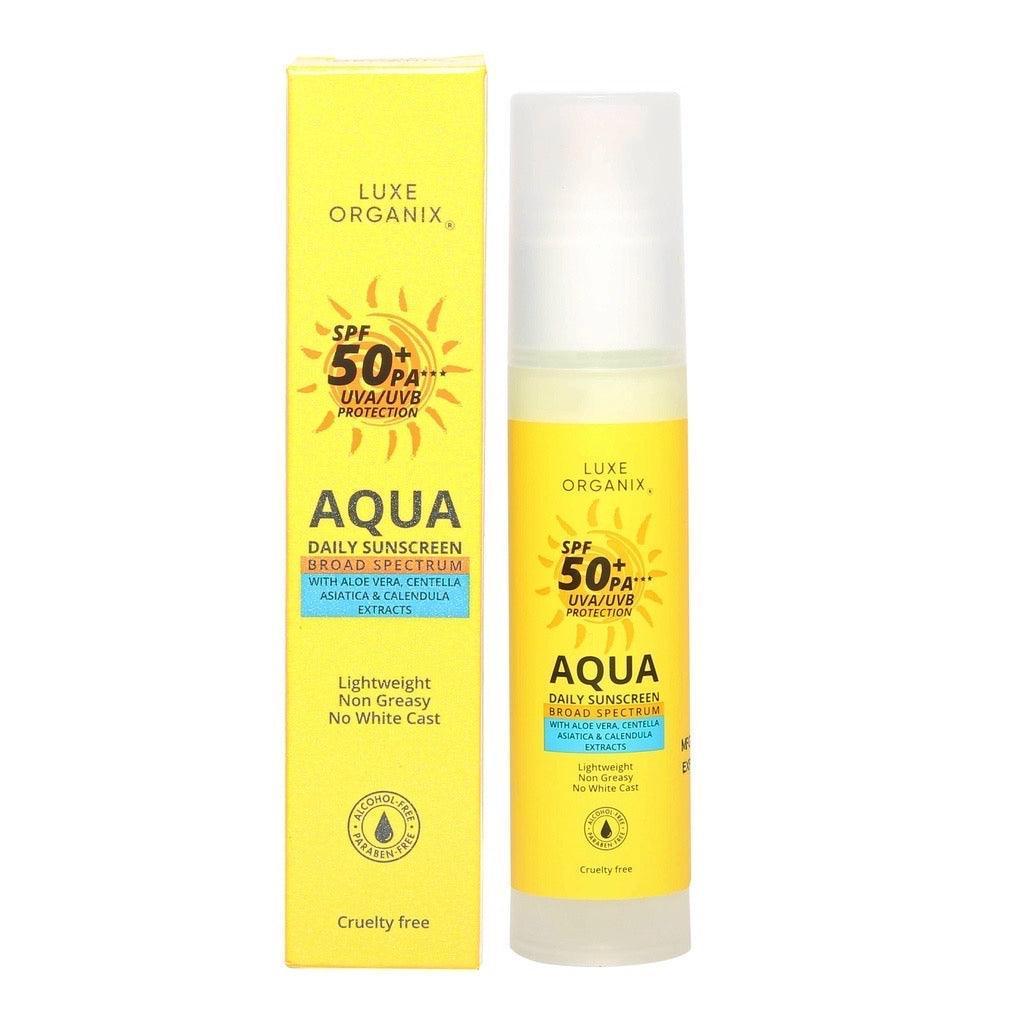 Luxe Organix Aqua Daily Sunscreen SPF50+ - Astrid & Rose