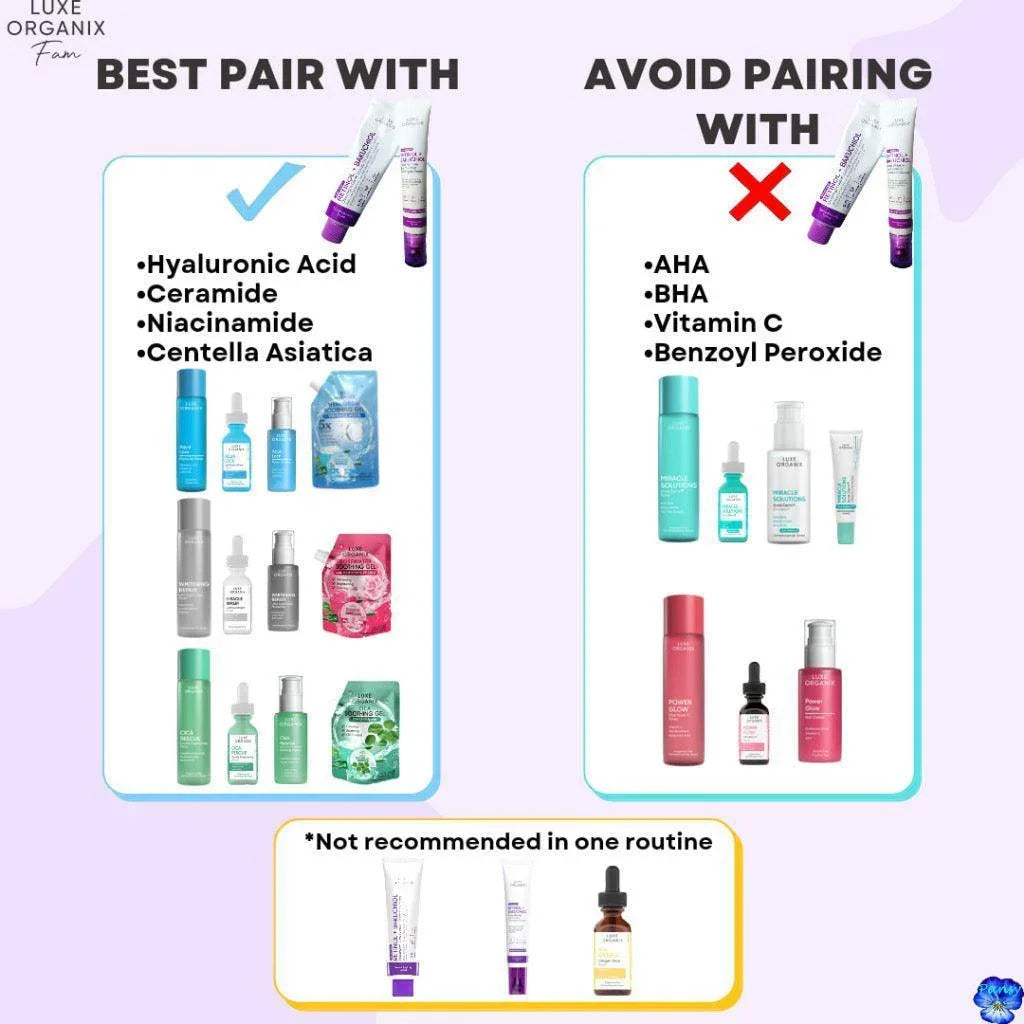 Luxe Organix Retinol + Bakuchiol Deep Wrinkle Eye Contour Overnight Cream - Astrid & Rose