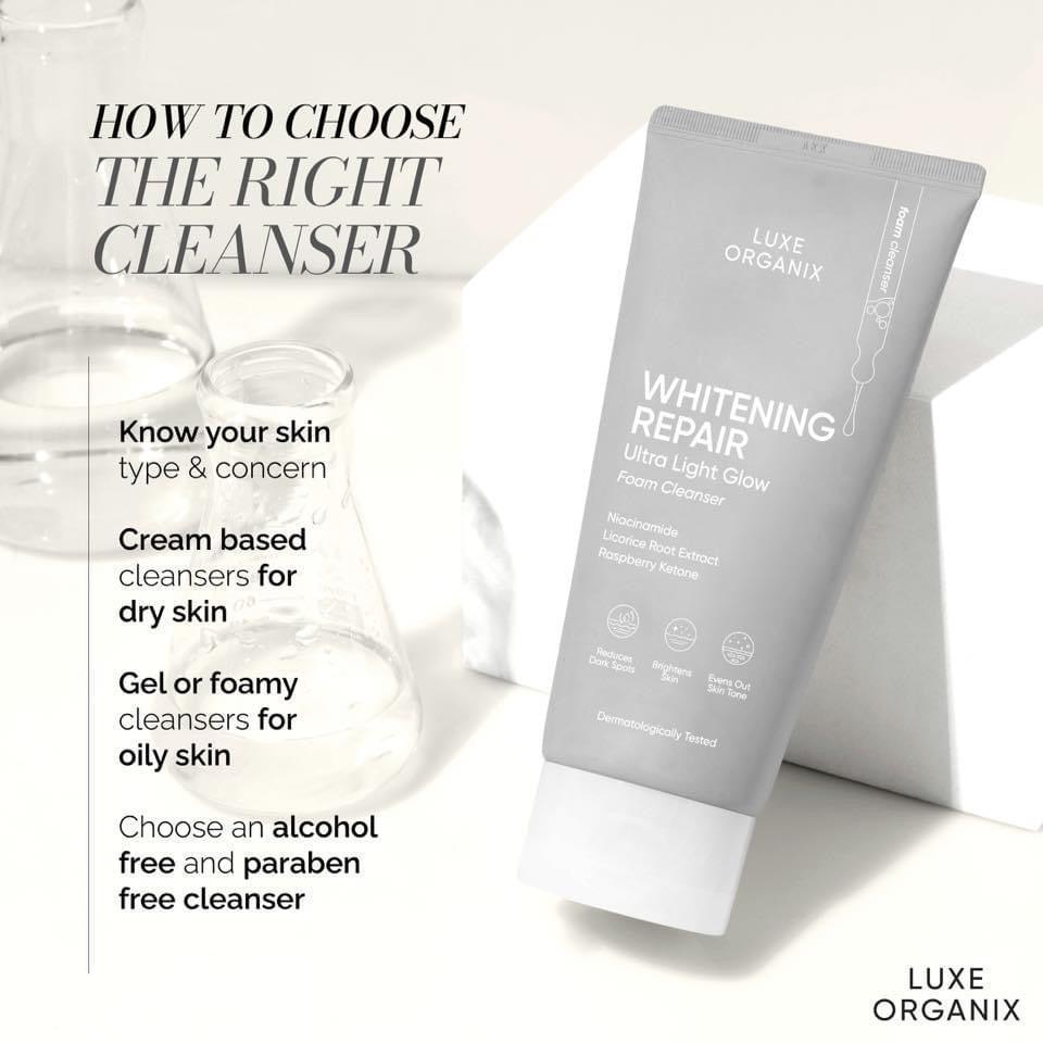 Luxe Organix Whitening Repair Cleanser Niacinamide 2% Cleanser 150ml - Astrid & Rose