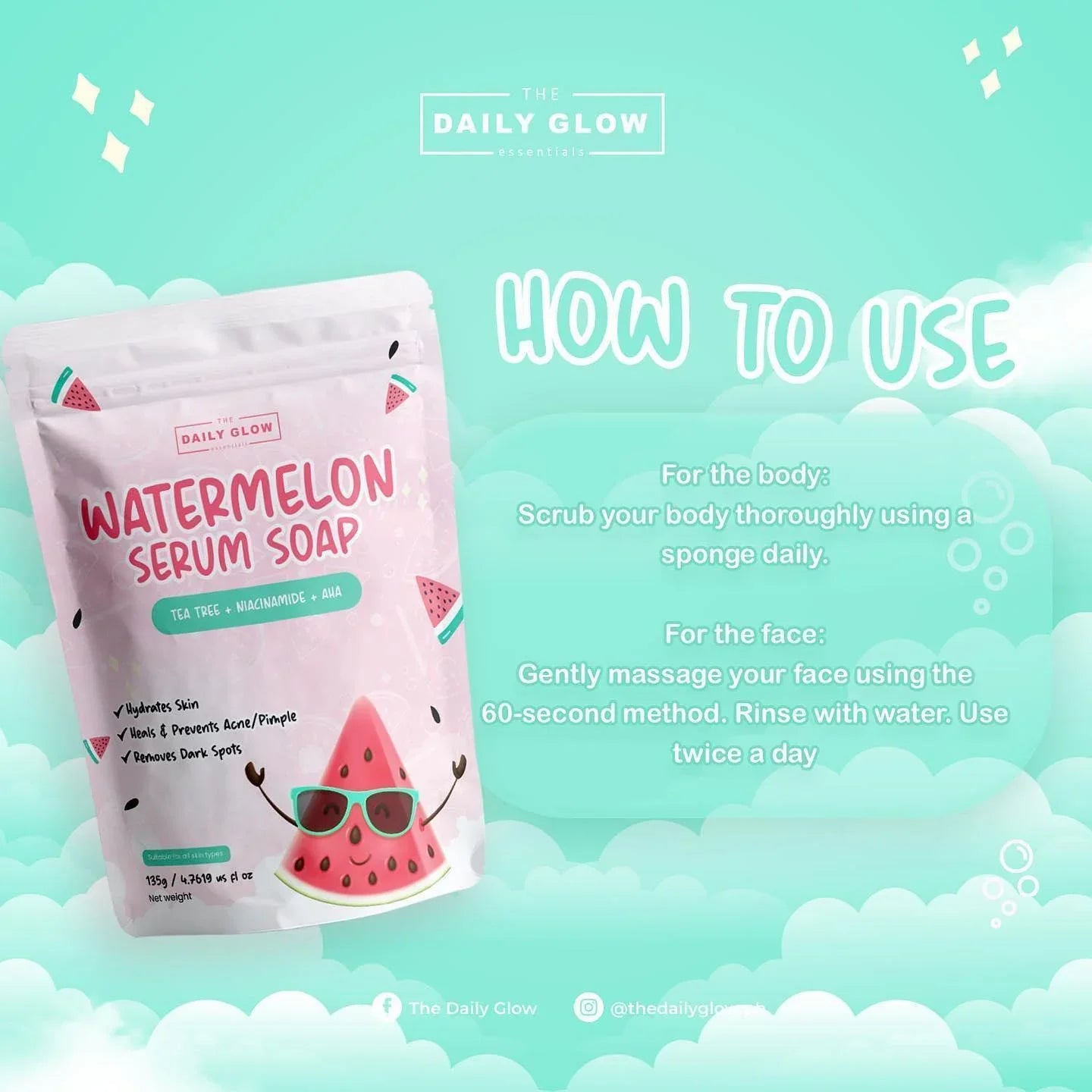 The Daily Glow Watermelon Serum Soap - Astrid & Rose
