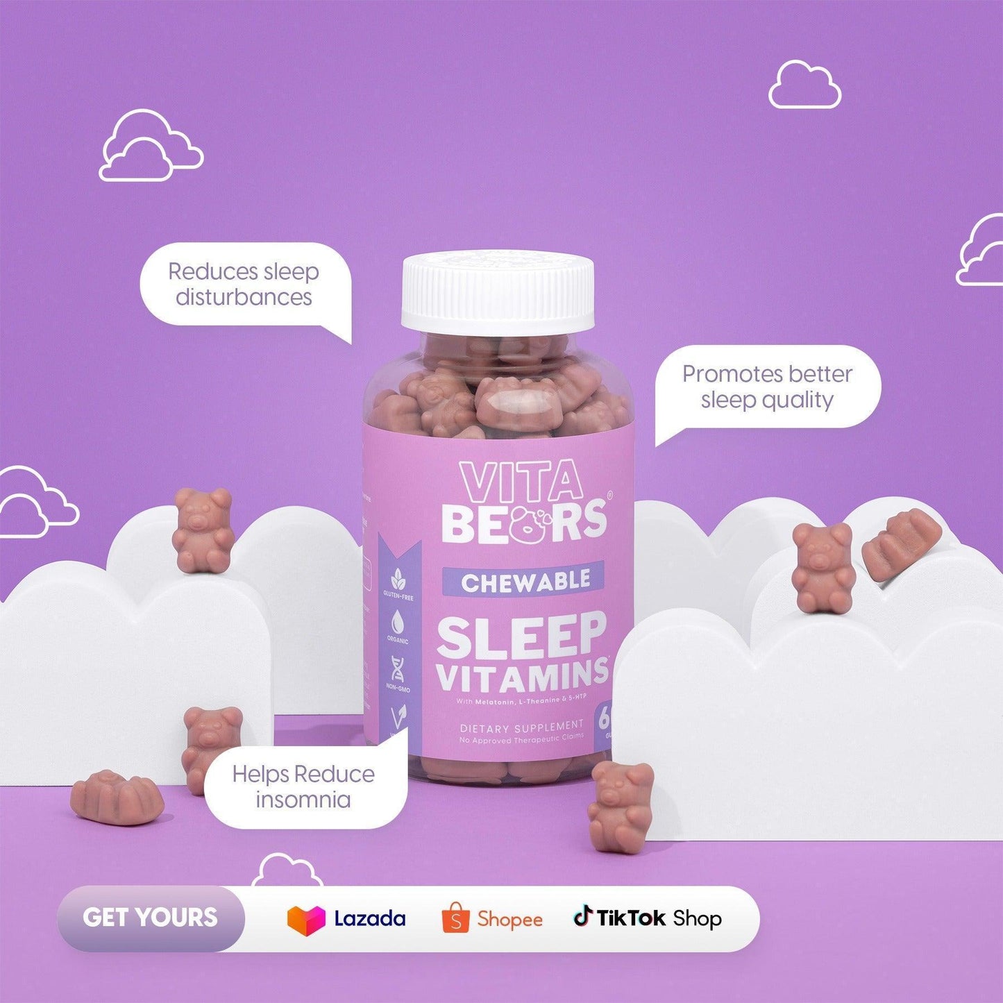 Vitabears Sleep Vitamins - Astrid & Rose