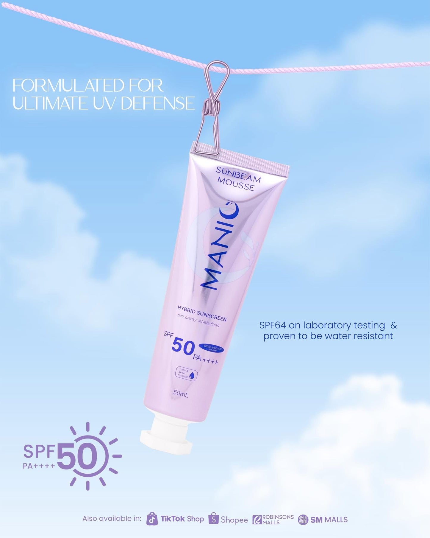 Manic Beauty Sunbeam Mousse Hybrid SPF50 PA++++ Sunscreen