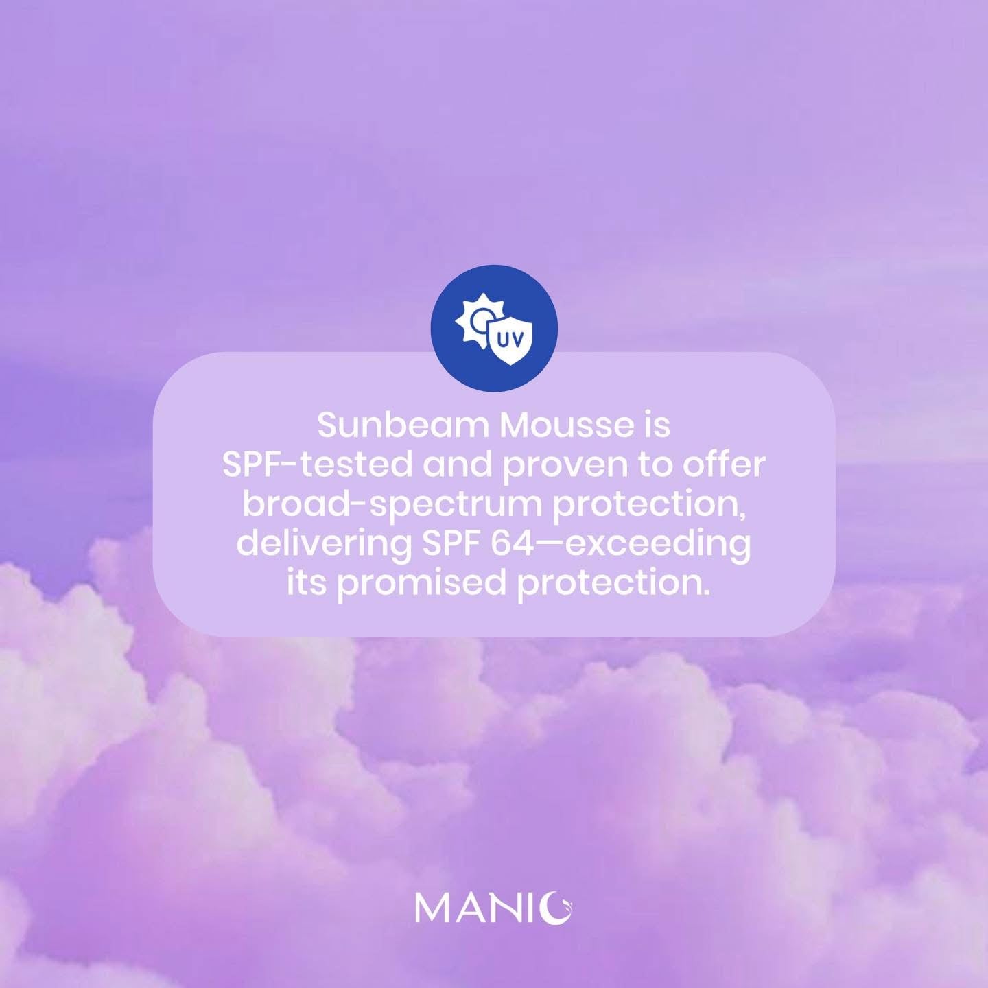 Manic Beauty Sunbeam Mousse Hybrid SPF50 PA++++ Sunscreen