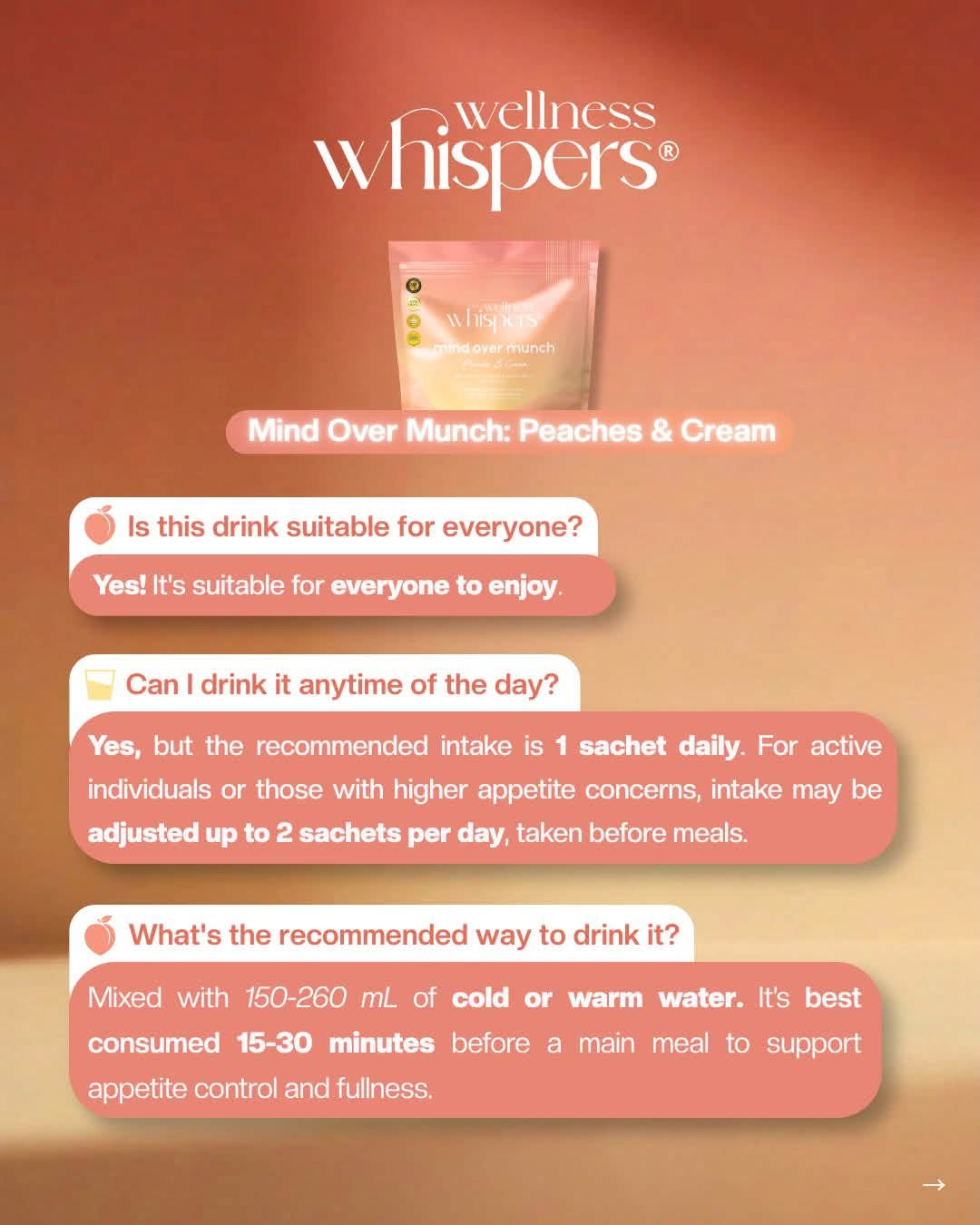 Wellness Whispers Mind Over Munch Peaches & Cream
