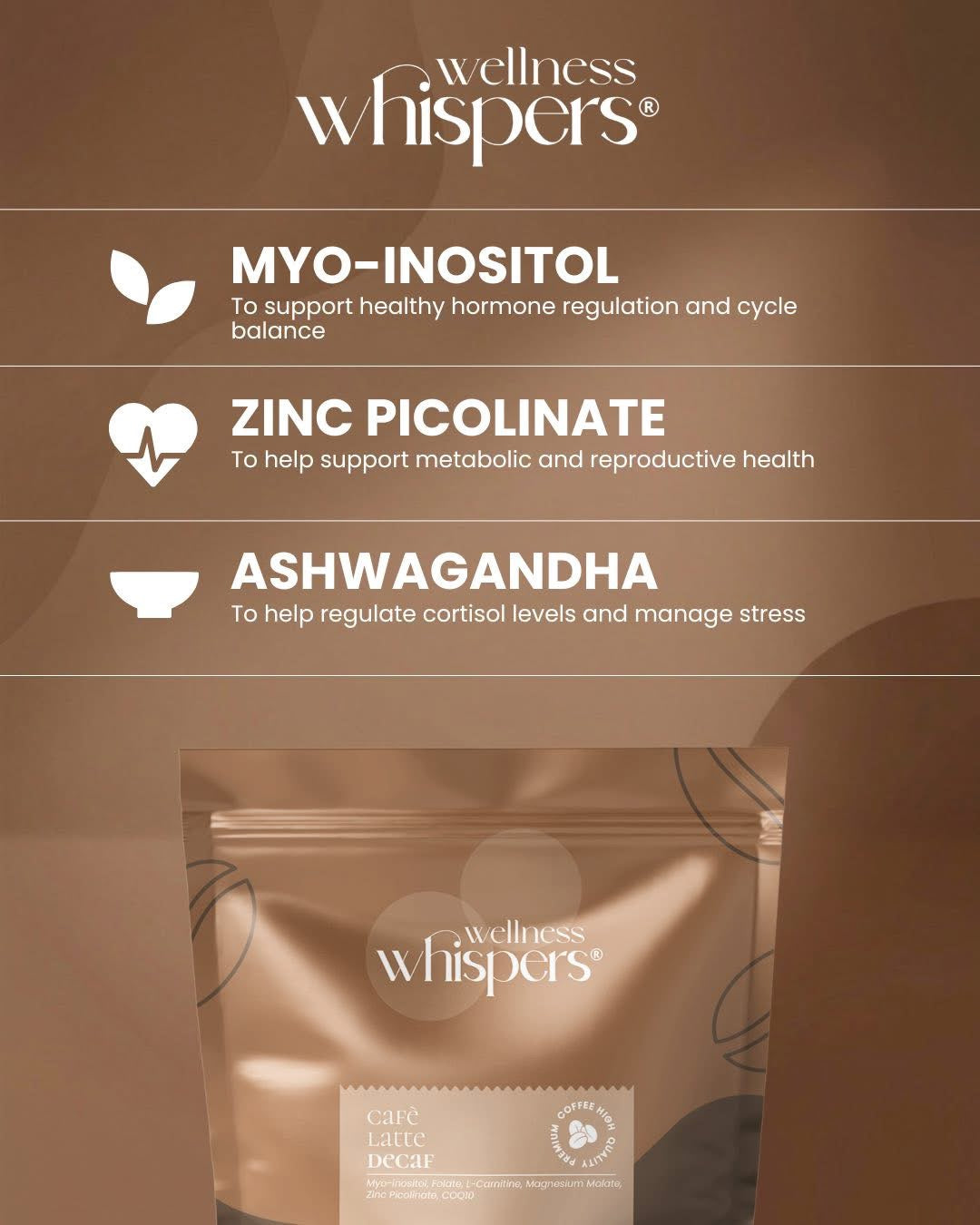 Wellness Whispers Café Latte Decaf