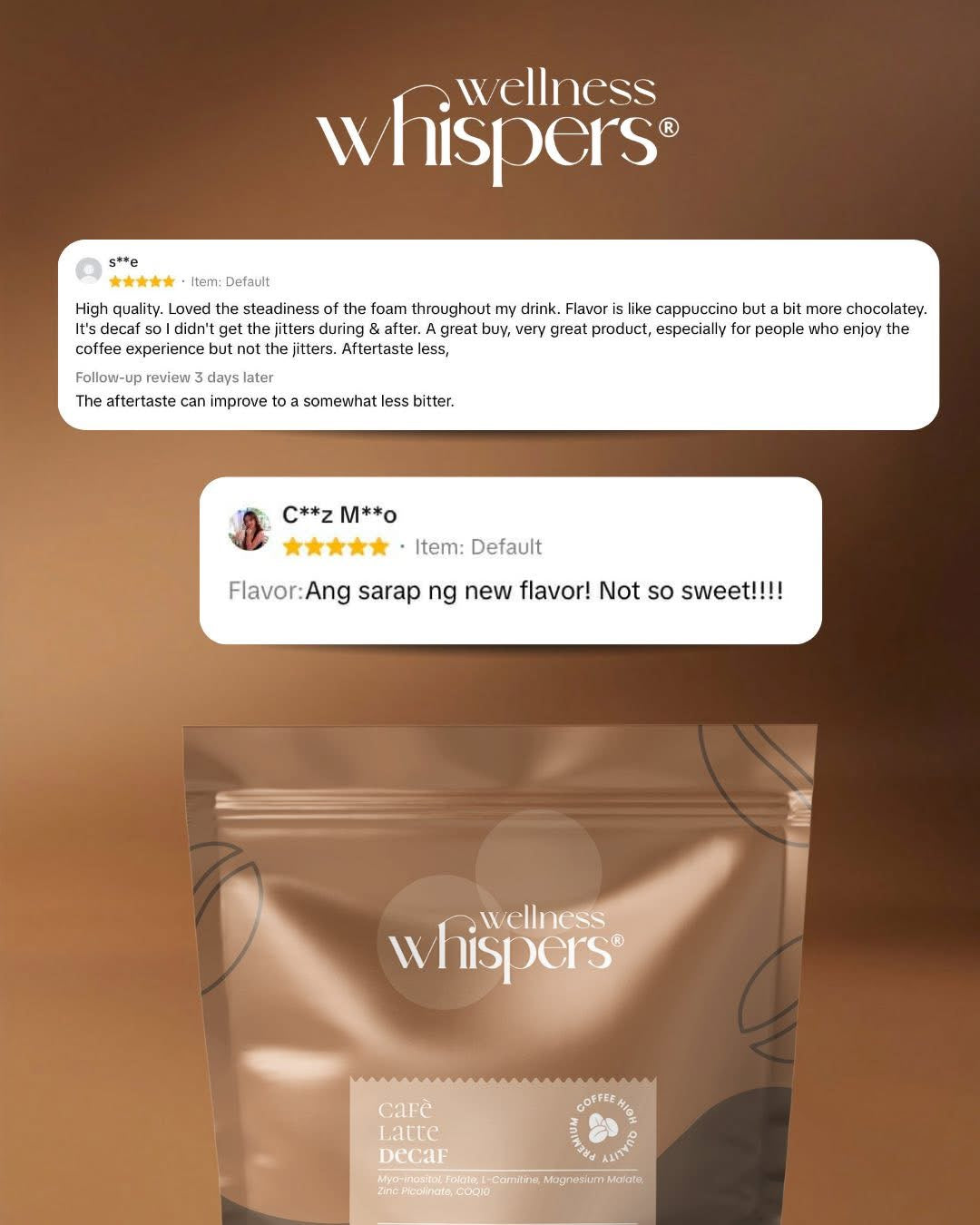 Wellness Whispers Café Latte Decaf