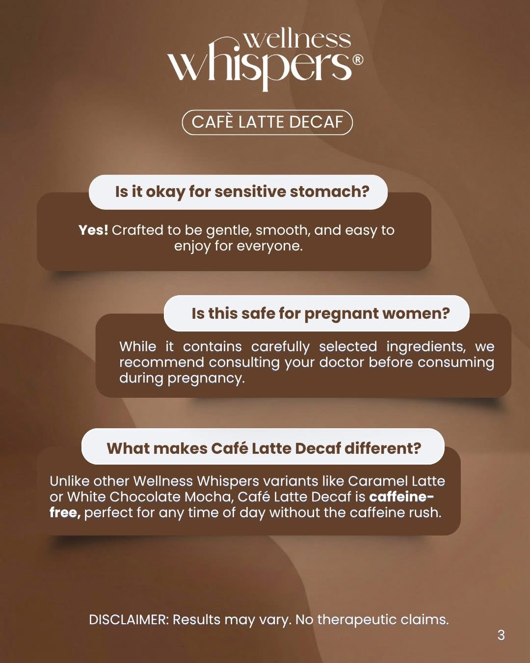 Wellness Whispers Café Latte Decaf