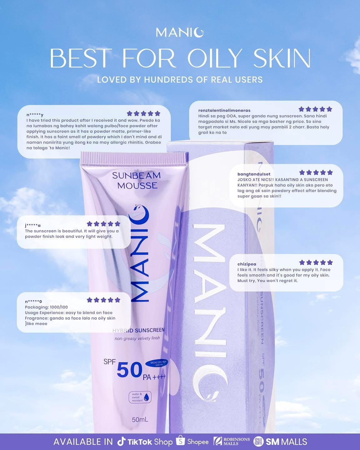 Manic Beauty Sunbeam Mousse Hybrid SPF50 PA++++ Sunscreen