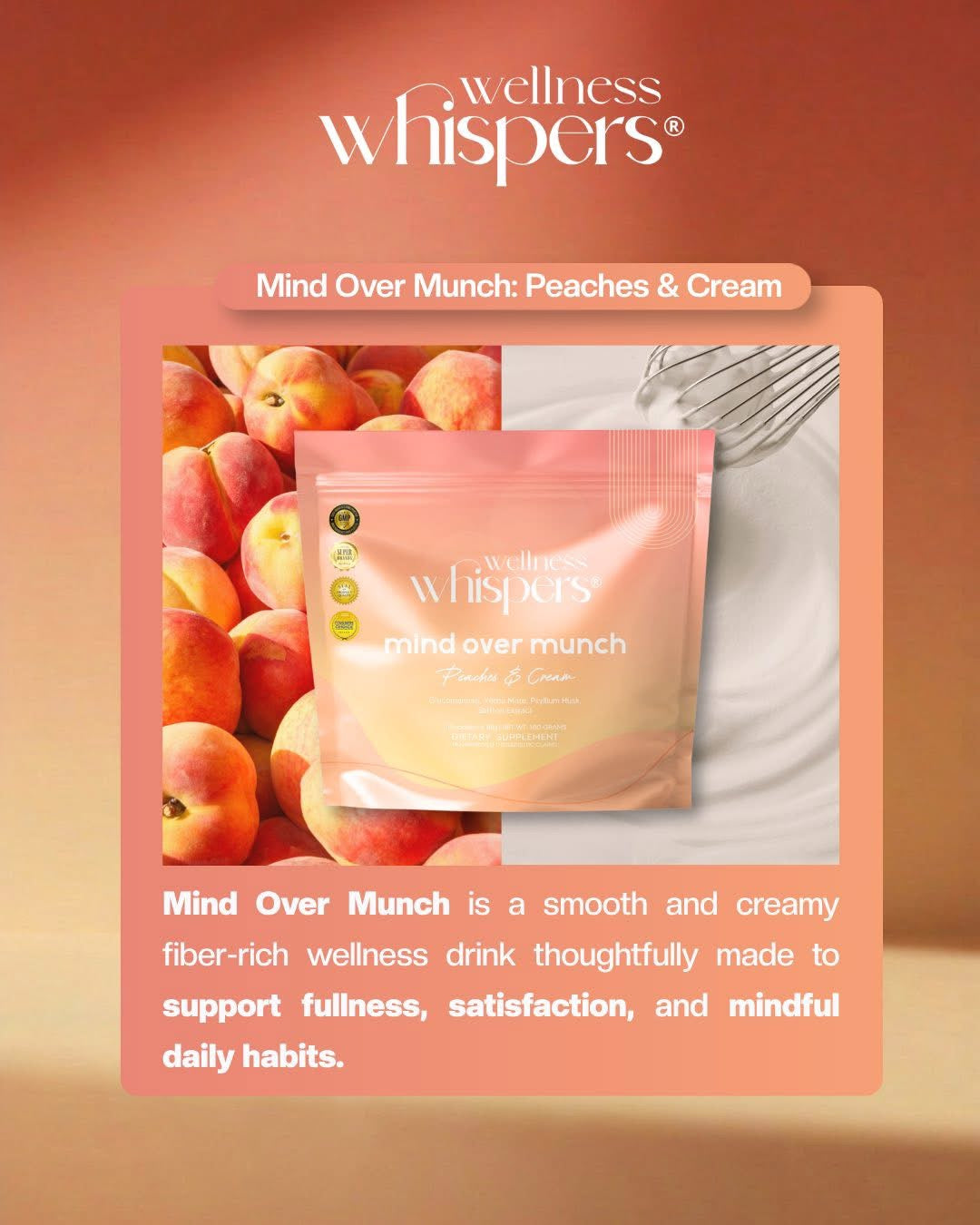 Wellness Whispers Mind Over Munch Peaches & Cream
