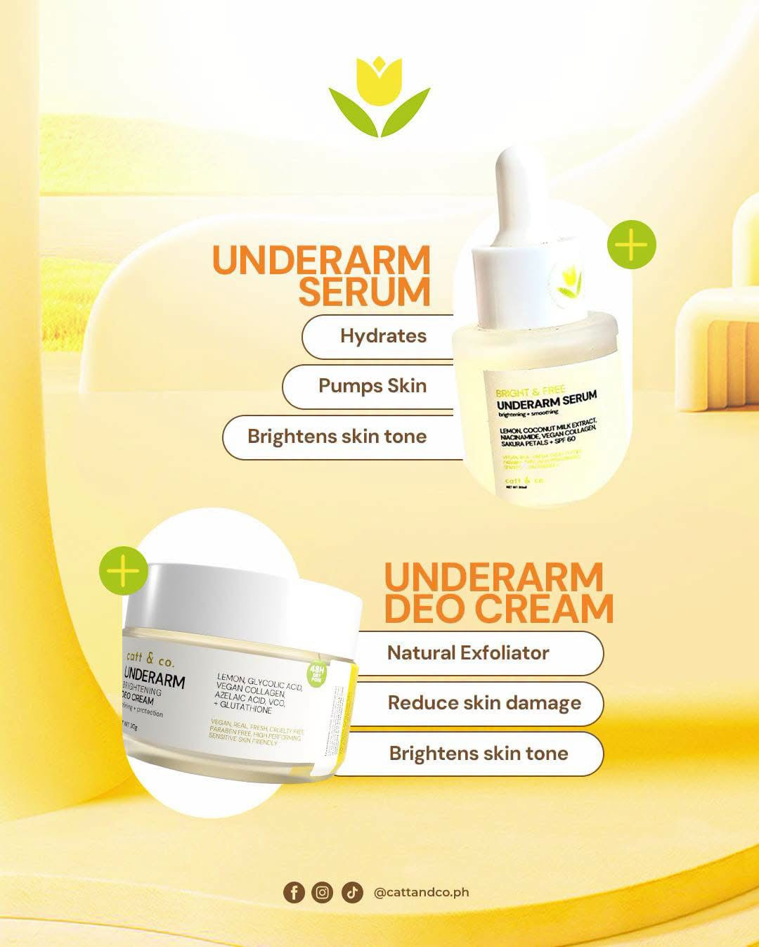 Catt & Co Bright & Free Underarm Cream 30g