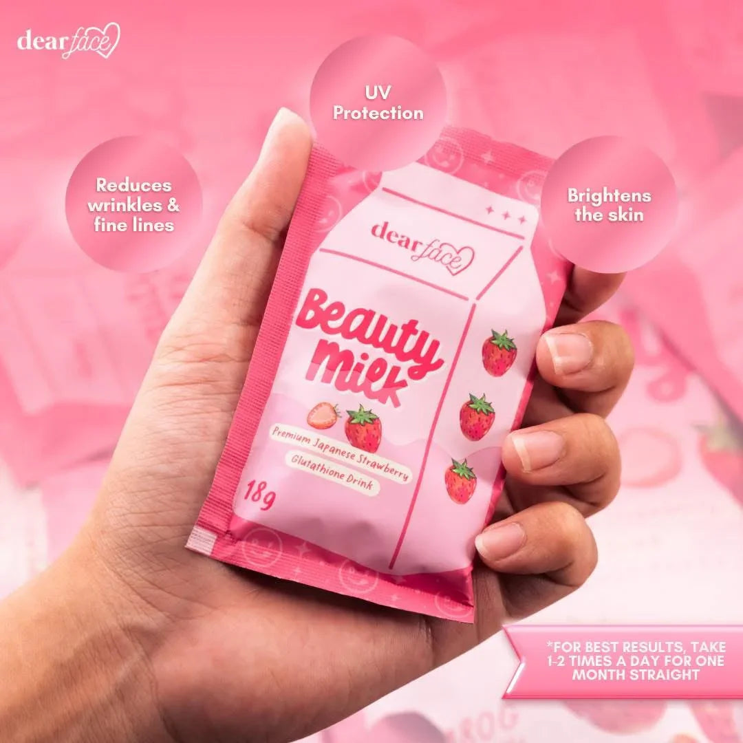 Dear Face Beauty Milk Premium Japanese Strawberry Gluta Drink – Astrid &  Rose