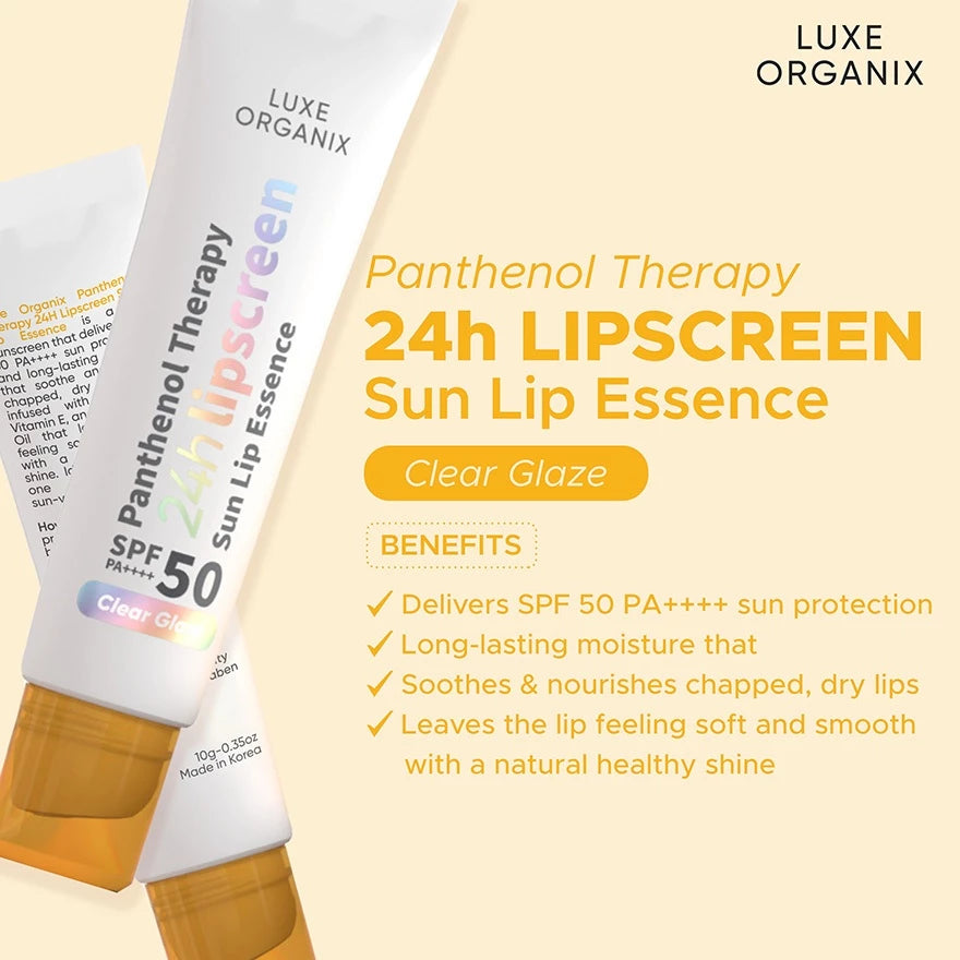 Luxe Organix Panthenol Therapy 24H Lipscreen Sun Lip Essence SPF50 10g