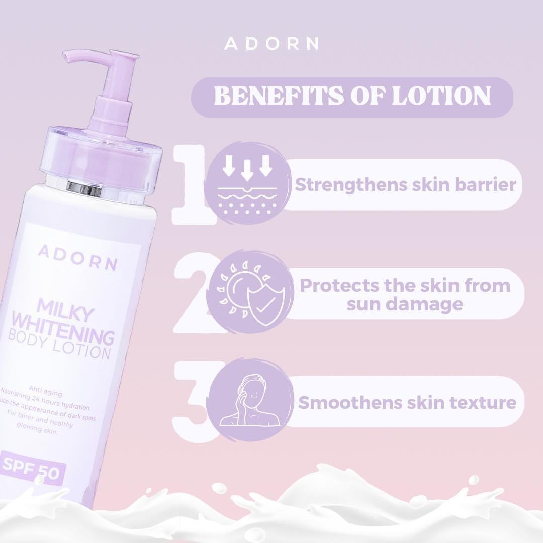 ADORN by Calm Skin Milky Whitening Lotion SPF50 - Astrid & Rose