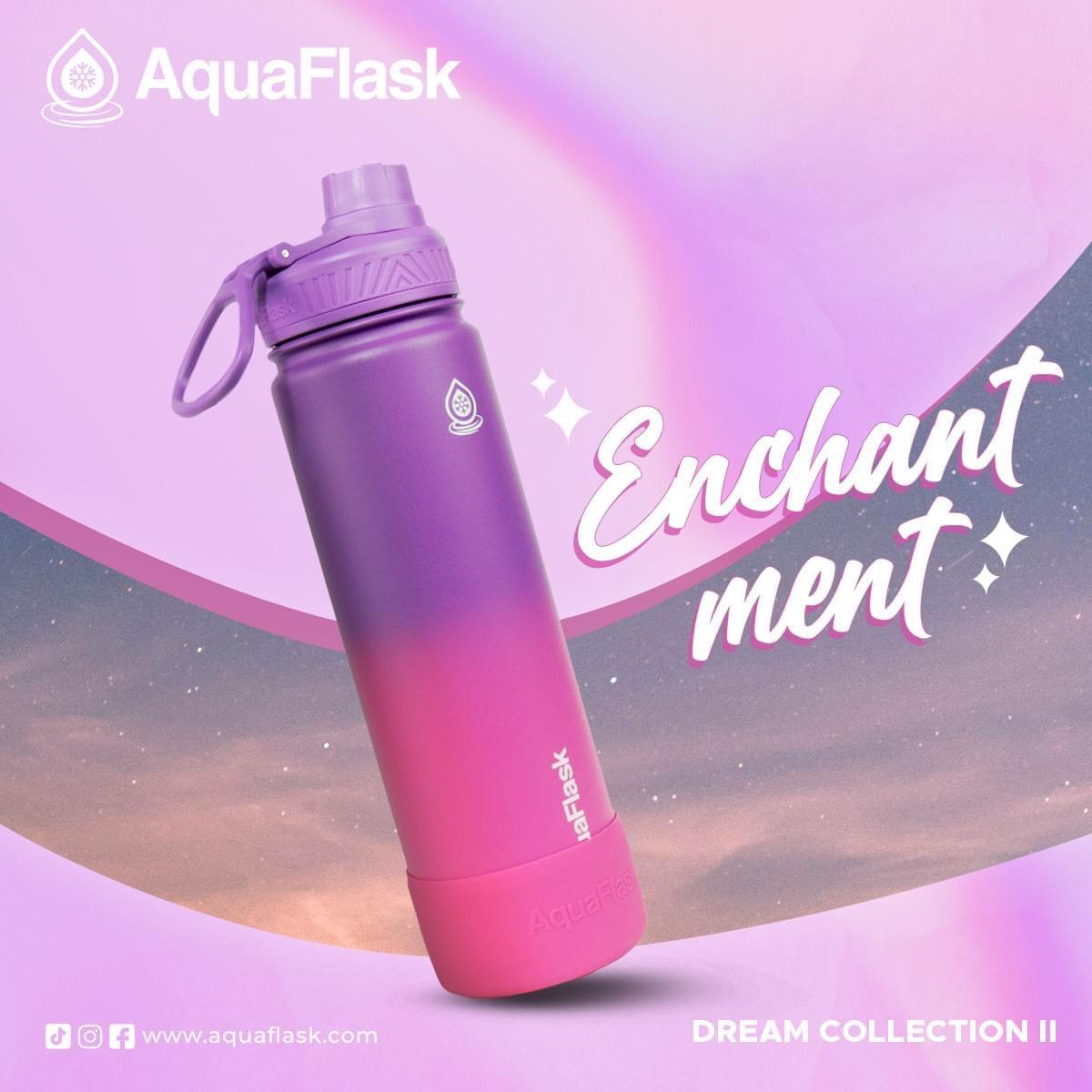 AquaFlask 22oz Dream Collection Wide Mouth with Spout Lid Vacuum Insulated Stainless Steel Drinking Water - Astrid & Rose