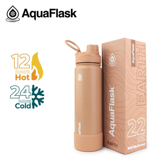 AquaFlask 22oz Earth Series Limited Collection Wide Mouth with Spout Lid Vacuum Insulated Stainless Steel Drinking Water - Astrid & Rose