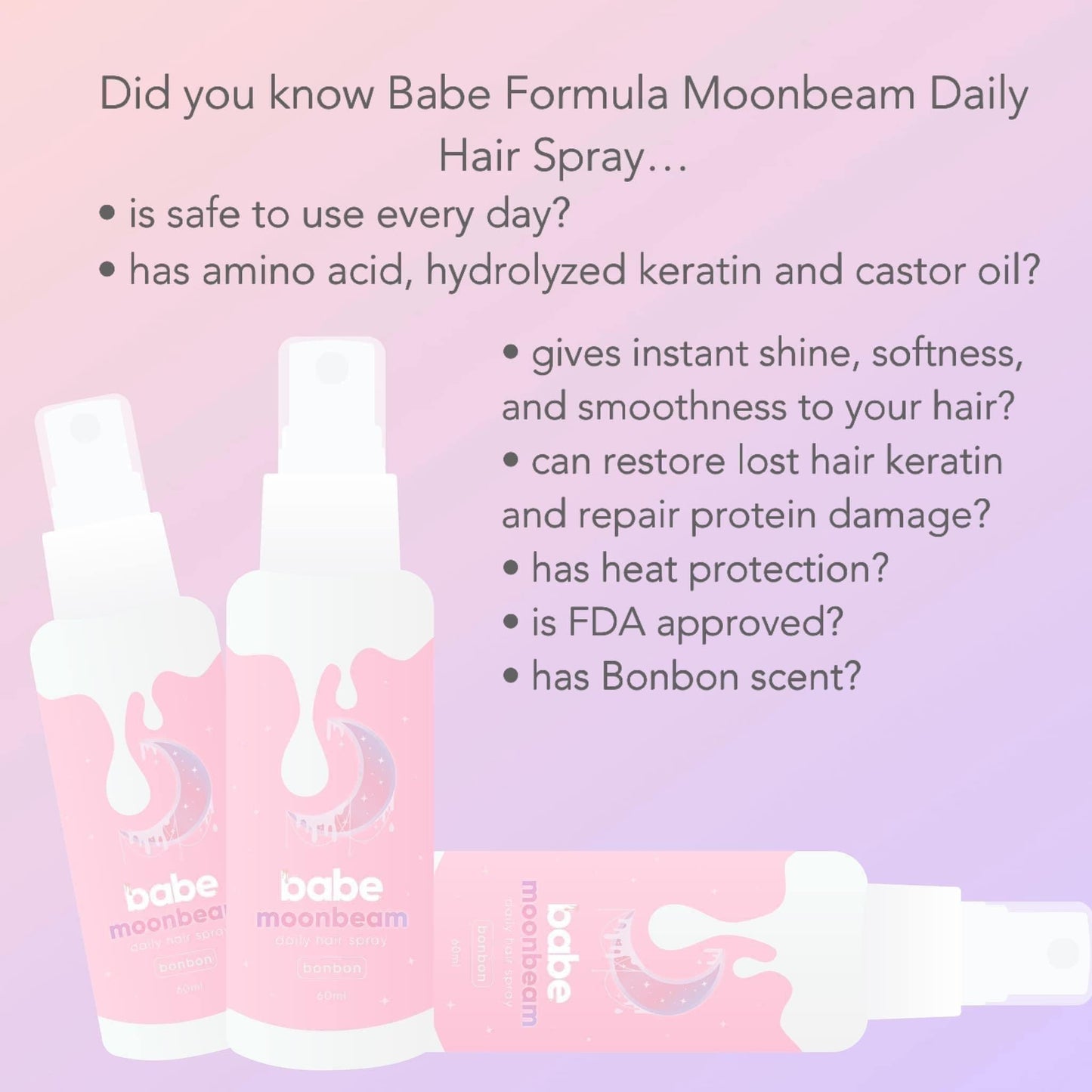 Babe Formula Moonbeam Daily Hair Spray 60ml - Astrid & Rose