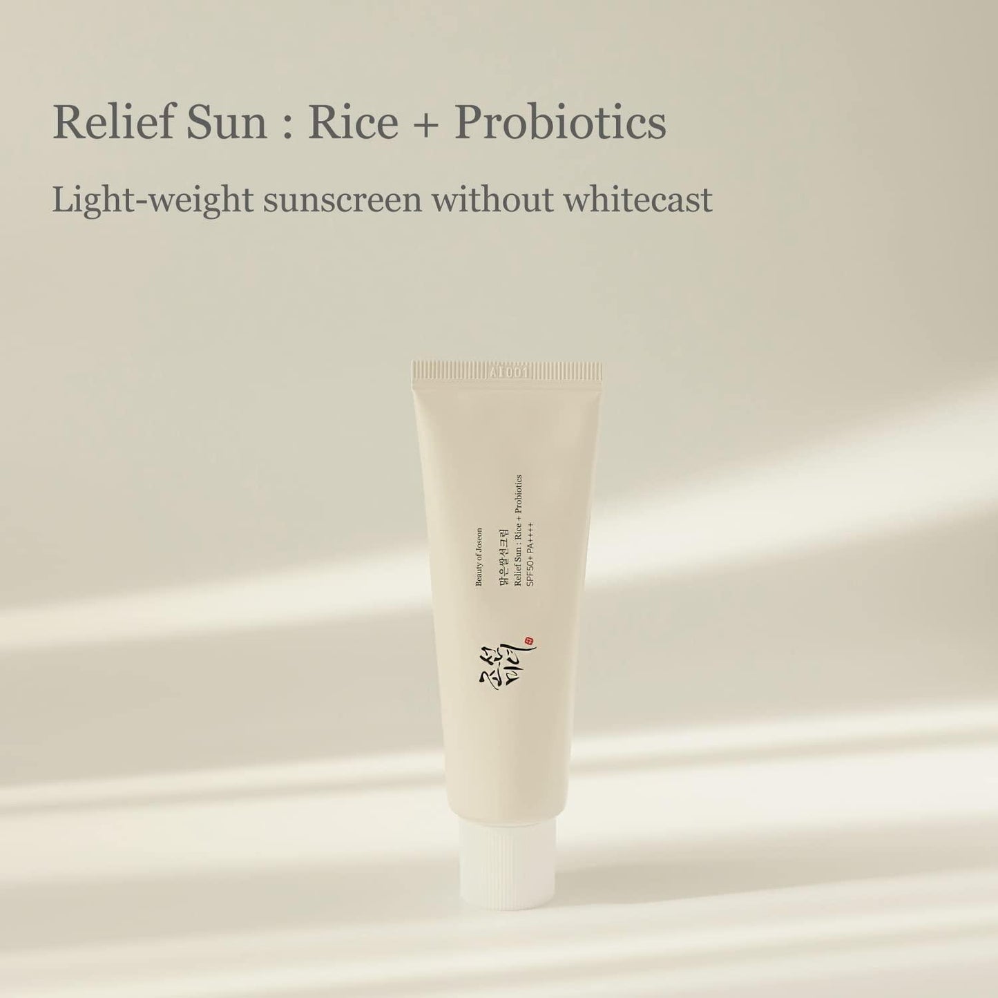 Beauty of Joseon Relief Sun Sunscreen: Rice + Probiotics 50ml - Astrid & Rose