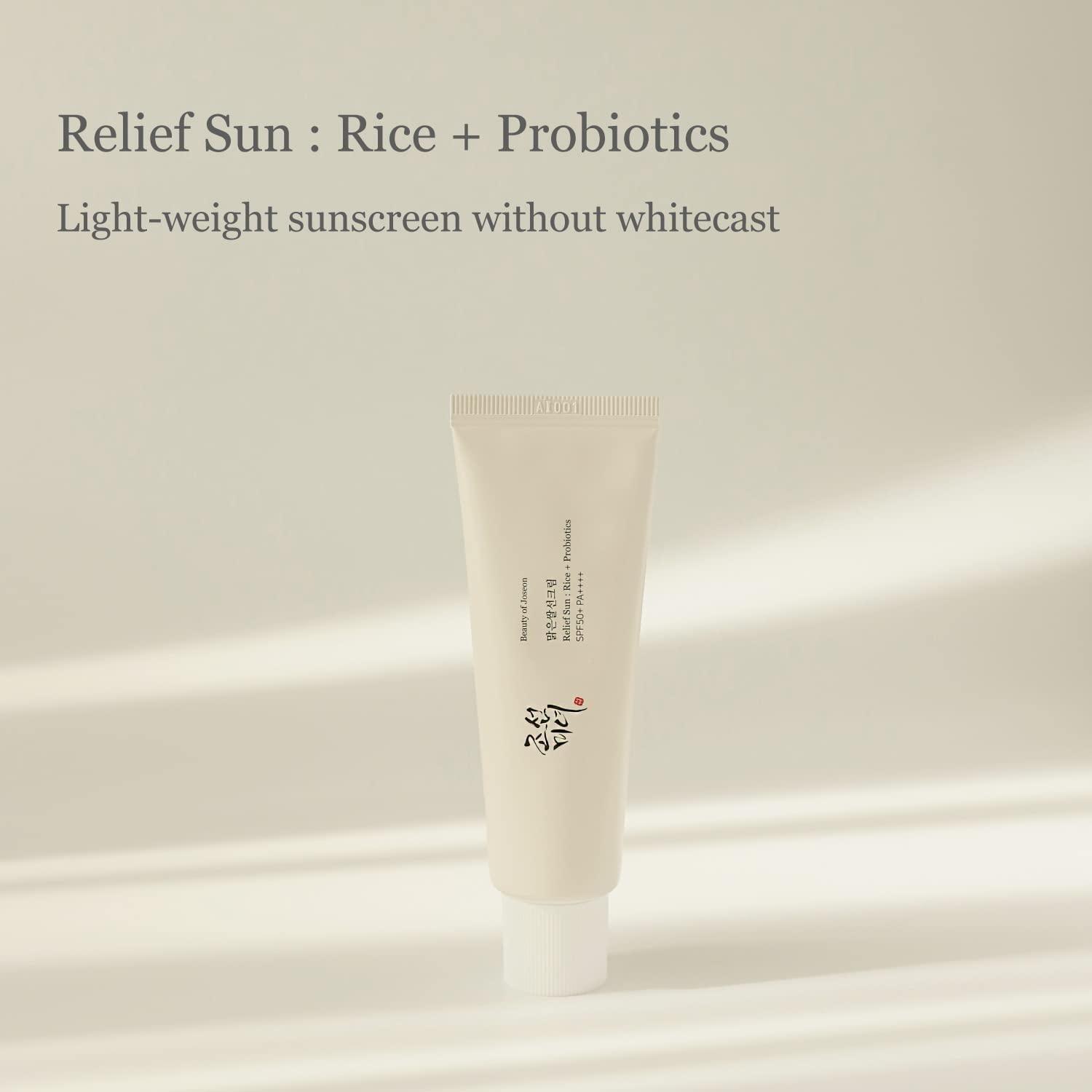 Beauty of Joseon Relief Sun Sunscreen: Rice + Probiotics 50ml - Astrid & Rose