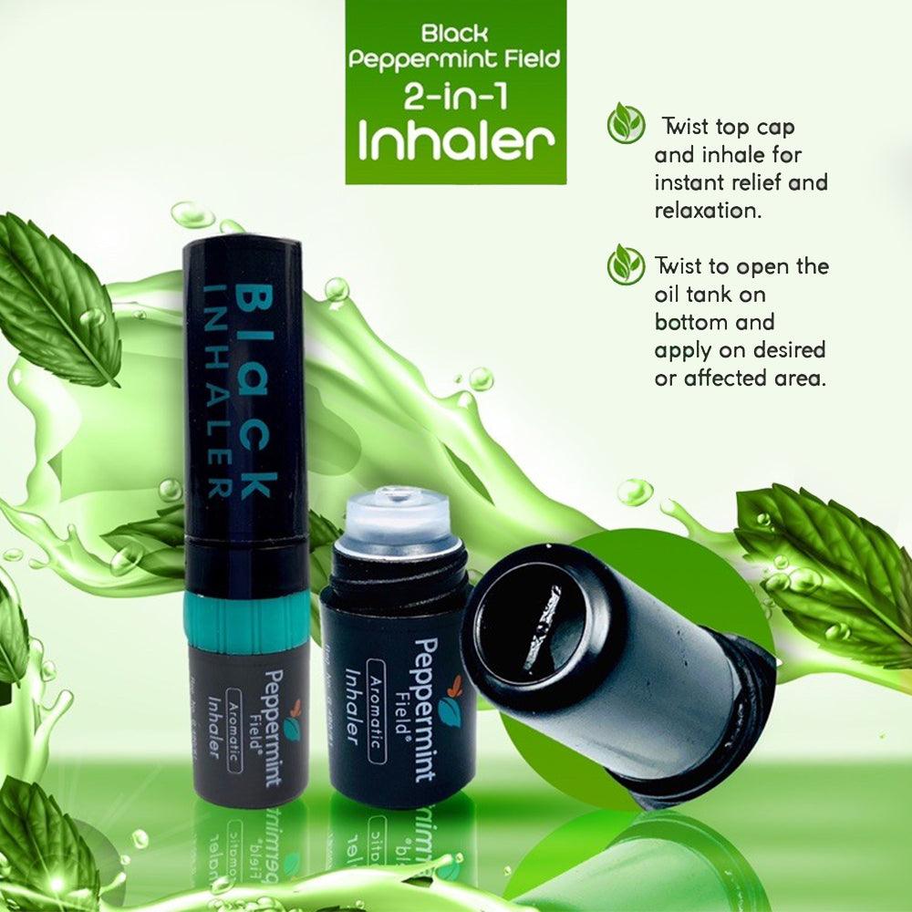 Black Inhaler Peppermint Field 2 in 1 - Astrid & Rose