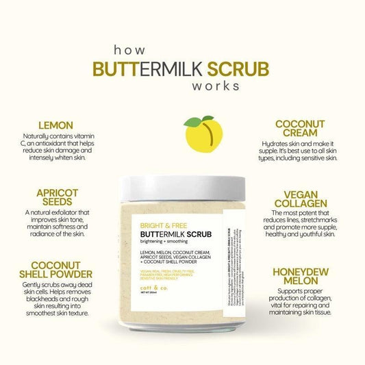 Catt & Co Bright & Free Buttermilk Scrub - Astrid & Rose