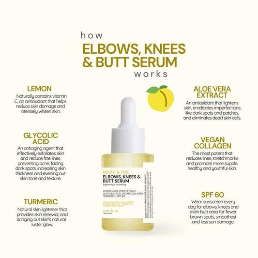 Catt & Co Bright & Free Elbows, Knees & Butt Serum 30ml - Astrid & Rose