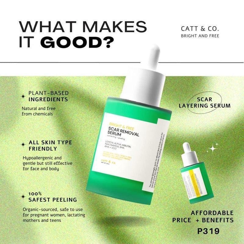 Catt & Co Bright & Free Scar Removal Serum 30ml - Astrid & Rose