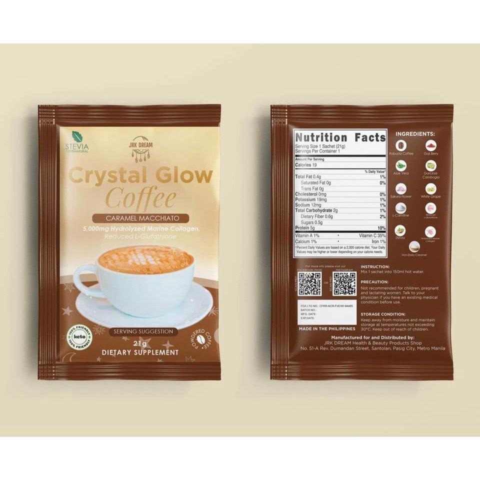 Crystal Glow Coffee Caramel Macchiatto 10 sachets - Astrid & Rose