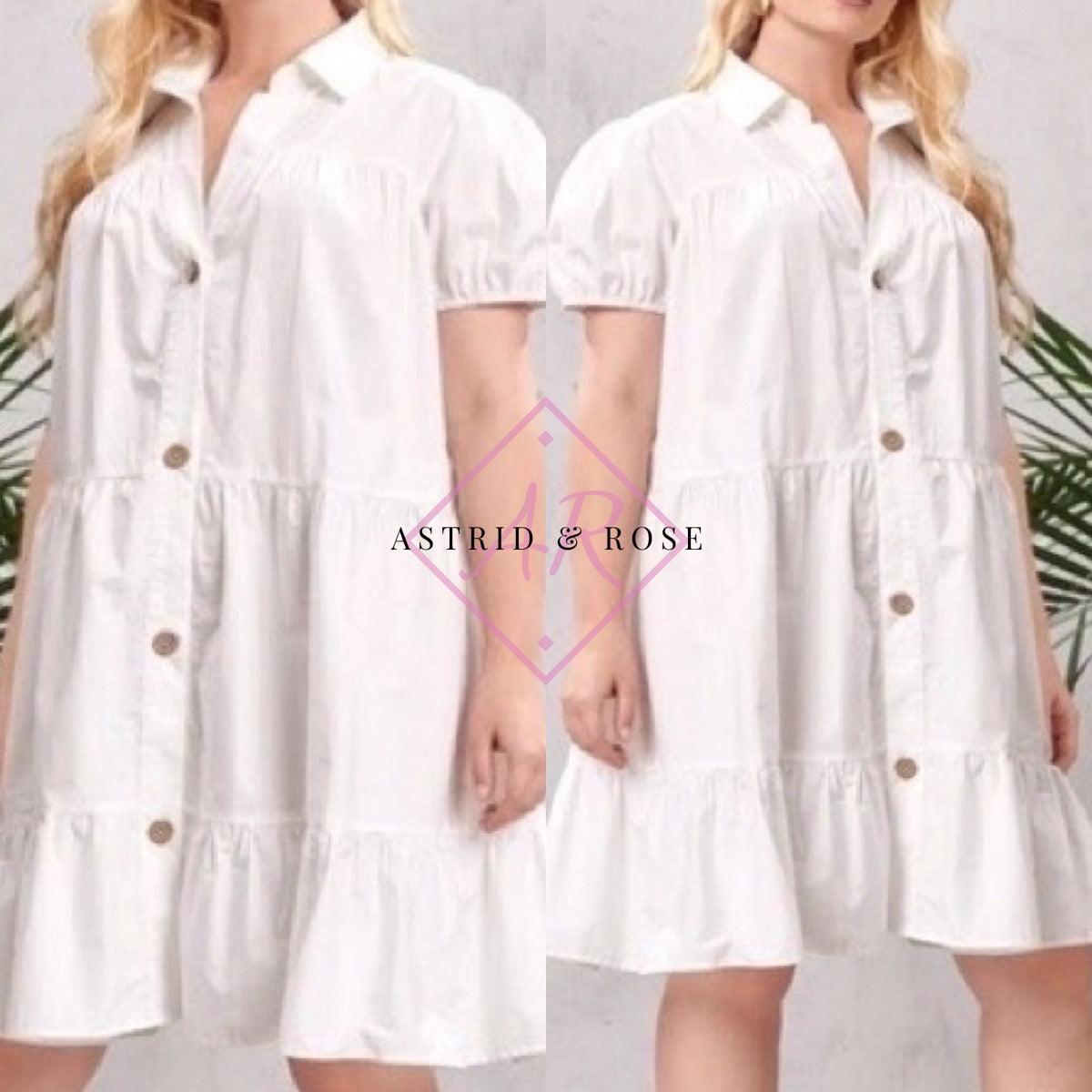 Dress - Taylor in White (PREORDER) - Astrid & Rose