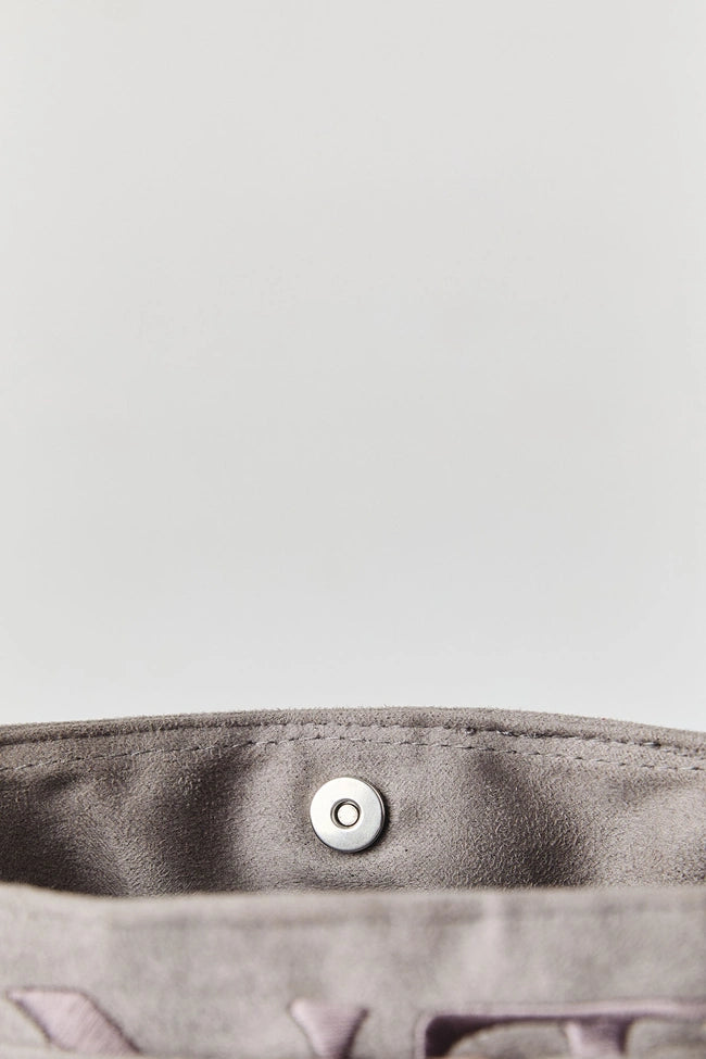 Gentlewoman Ballerina Suede Bag in Grey - Astrid & Rose