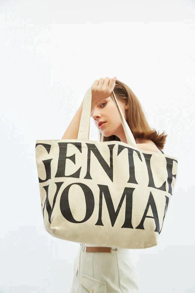 Gentlewoman Canvas Tote Bag - Astrid & Rose